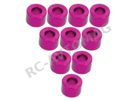 Шайба алюминиевая 4.0 мм 3Racing (#3RAC-WF340/RE) Aluminium M3 Flat Washer 4.0mm (10 Pcs) - Red