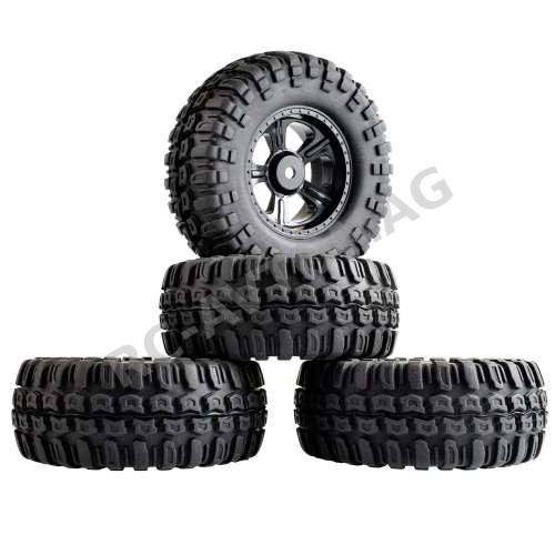 Колёса внедорожные RC4X4 (#03H-7006A) Tire/Wheel Black 1.9 96mm 4in