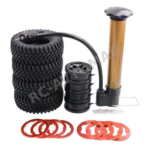 Колёса внедорожные RC4X4 (#Q1-002R) Tire/Wheel Black 1.9 100mm 4in