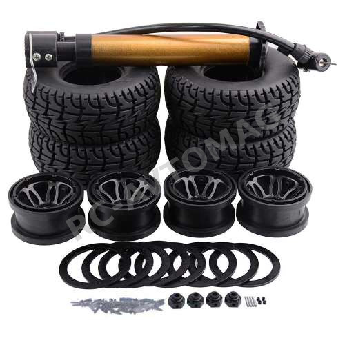 Колёса внедорожные RC4X4 (#Q2-001H) Tire/Wheel Black 2.2 130mm 4in