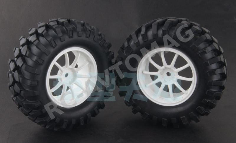 Колёса внедорожные RC4X4 (#H601-7006W) Tire/Wheel Black 1.9 96mm 4in