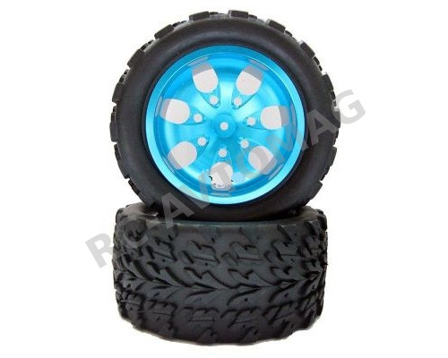 Колёса внедорожные HSP (#08008NBU) Wheels 7 Spoke Blue Al 4 pcs