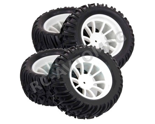 Колёса внедорожные HSP (#08043W) Wheels 10 Spoke White 4 pcs