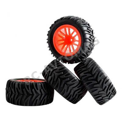 Колёса внедорожные HSP (#08043O) Wheels 10 Spoke Orange 4 pcs