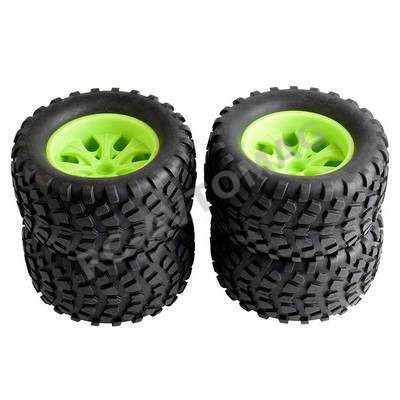 Колёса внедорожные HSP (#88034G) Wheels 7 Spoke Green 4 pcs