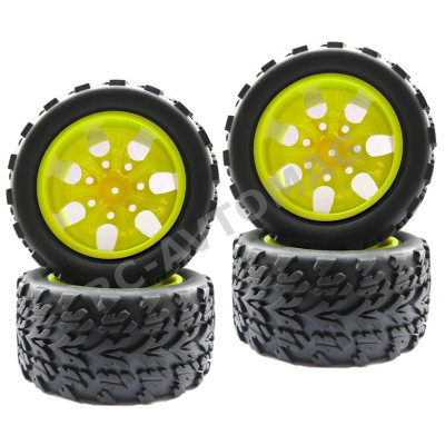 Колёса внедорожные HSP (#08008Y) Wheels 7 Spoke Yellow 4 pcs