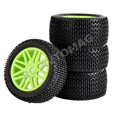Колёса багги HSP (#06101G) Wheels 8 Spoke Green 4 pcs