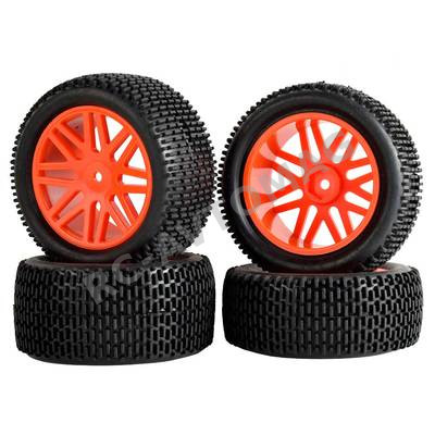Колёса багги HSP (#06101O) Wheels 8 Spoke Orange 4 pcs