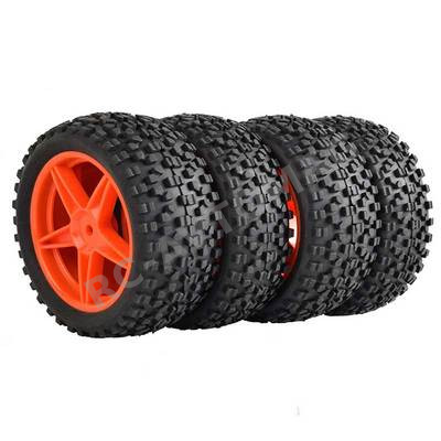 Колёса багги HSP (#06008O) Wheels 5 Spoke Orange 4 pcs