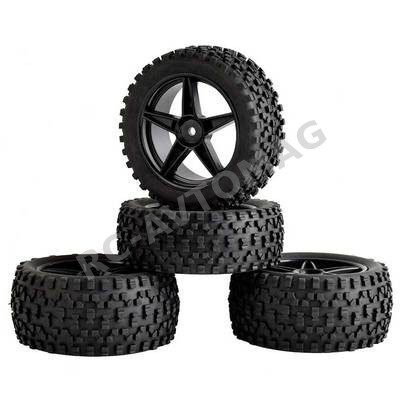 Колёса багги HSP (#06008BK) Wheels 5 Spoke Black 4 pcs