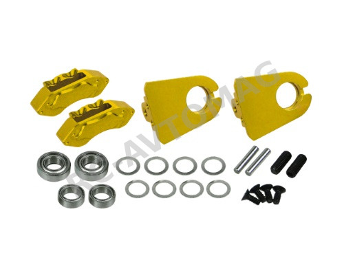 Суппорта тормозные имитация 3Racing (#3RAC-AD12/V3C/GO) Realistic Front Brake Bot Gold
