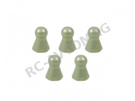Шаровые 3Racing (#BS43077/TE) 7075 4.3MM Hex Ball Stud L=7.7 M2.6 (5pcs) - Teflon Coated