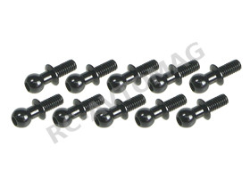 Шаровые 3Racing (#3RAC-BS4806/BL) Aluminum 4.8mm Ball Stud L=6 (10 pcs) - Black