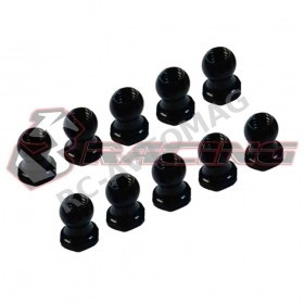Шаровые 3Racing (#3RAC-BS48H5/BK) 4.8mm Hex Ball Stud L=5 (10 pcs) ­ Black 7075