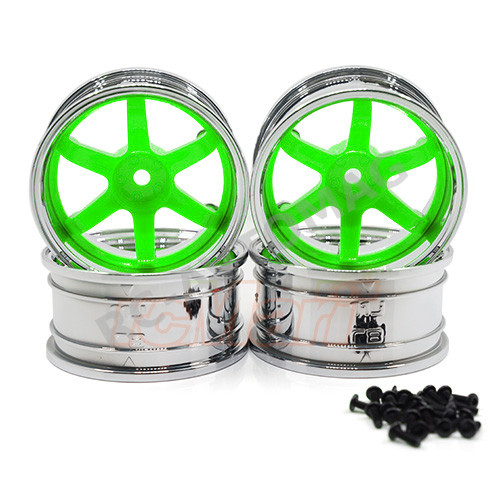 Диски 3Racing (#WH-34/FG) T37 6-Spoke Rim 8J-11J Fluorescent Green