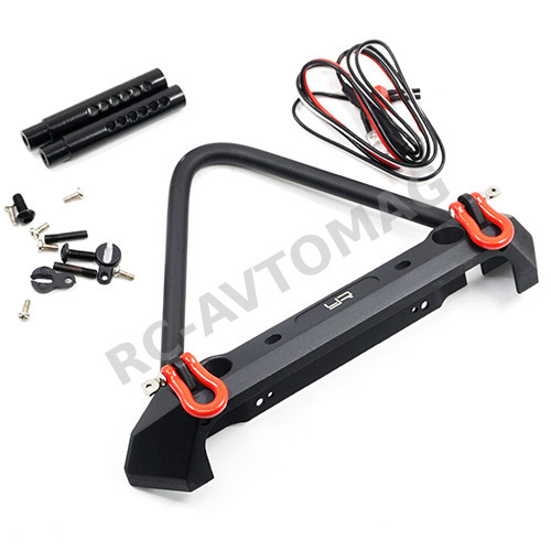 Бампер передний металлический Yeah Racing (#YA-0548) Aluminum Alloy Front Bumper w/ LED Light For Axial SCX10 II Traxxas TRX-4 HPI Venture (копия)