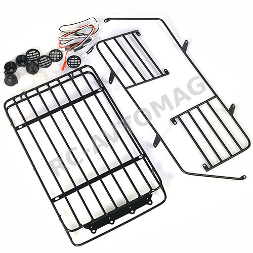 Багажник на крышу Yeah Racing (#YA-0561) Metal Roll Cage w /Luggage Tray White Led Light For Jeep Wrangler Body