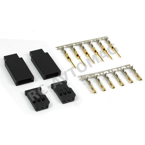 Коннектор Futaba Yeah Racing (#WPT-0043) Futaba/ KO Servo Connector Plug Set (Male and Female) 2 pairs