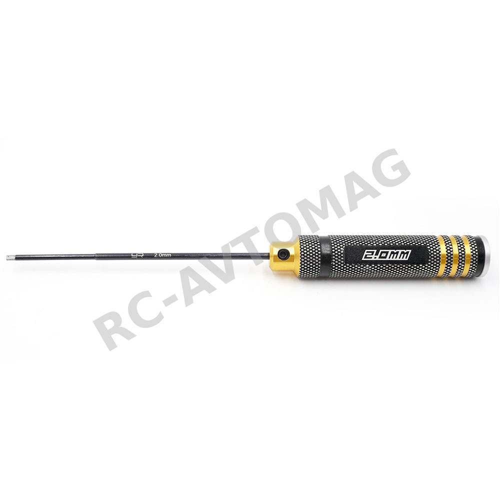 Шестигранник Yeah Racing (#YT-0184) Aluminum 2.0mm Allen Hex Driver Tool Black Gold