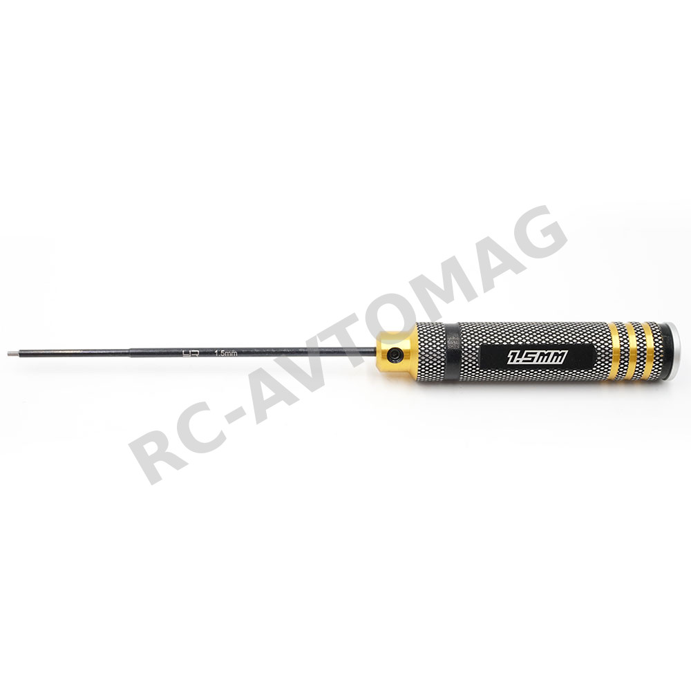 Шестигранник Yeah Racing (#YT-0183) Aluminum 1.5mm Allen Hex Driver Tool Black Gold