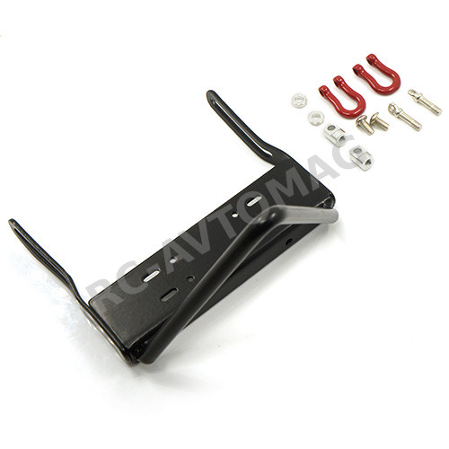 Бампер передний Yeah Racing (#YA-0454) Stinger Steel Bumper w/Winch Mount Shackle For Axial SCX10 / SCX10 II