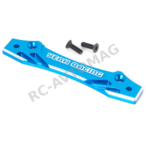 Переднее крепление бампера Yeah Racing (#TT02-040V2BU) Aluminum Bumper Plate For Tamiya TT02