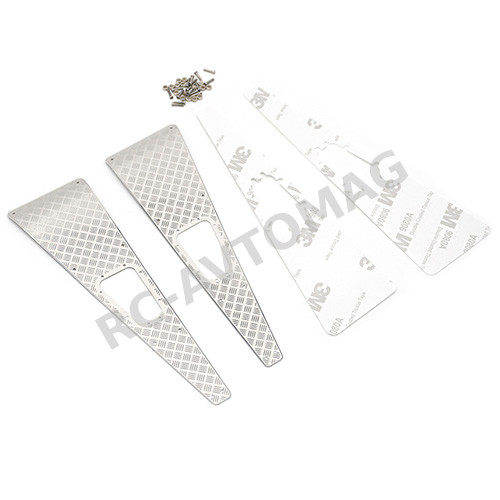 Накладки на капот Yeah Racing (#TRX4-020) Stainless Steel Front Hood Side Diamond Plate for Traxxas TRX-4