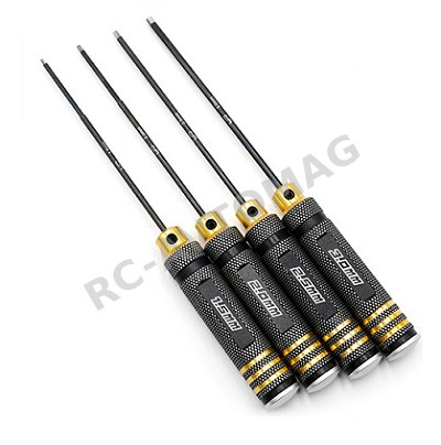 Набор шестигранников RCTurn (#RTT11005) Classic Allen Wrench Set - C Black Gold 4pcs Hex1.5/2.0/2.5/3.0mm