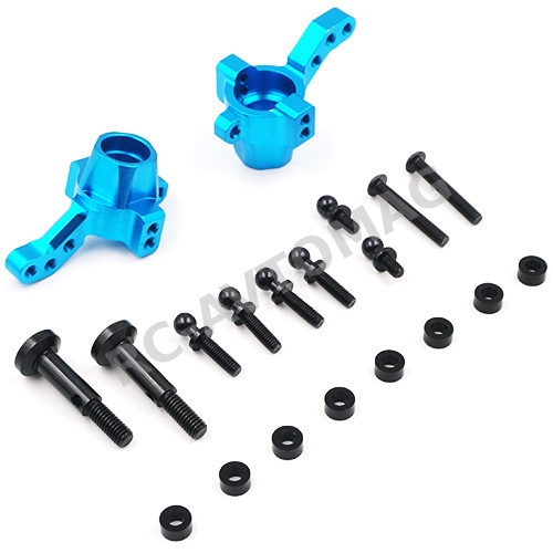Кулаки поворотные Yeah Racing (#TATT-013BU) Aluminum Front Steering Knuckle for TT02D RWD Drift TATT-S03 Blue