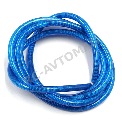 Провода Yeah Racing (#WPT-0137BU) 12AWG Transparent Wire1m Blue