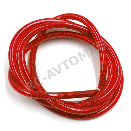 Провода Yeah Racing (#WPT-0137RD) 12AWG Transparent Wire1m Red
