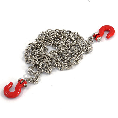 Цепь металлическая с крюком Yeah Racing  (#YA-0357) 1/10 RC Rock Crawler Accessories 96cm Long Chain and Hook Set Red