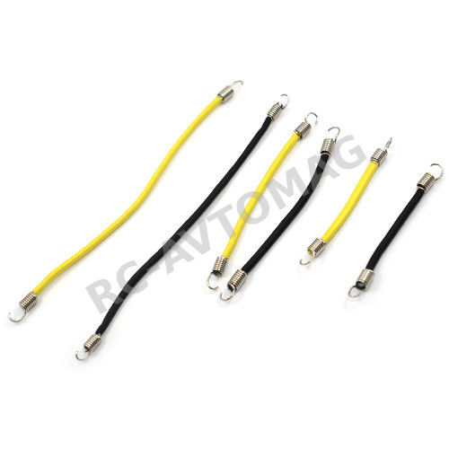 Трос резиновый Yeah Racing (#YA-0452) RC Rock Crawler Accessory Bungee Cords 3 lengths for 1/10 RC Car Crawler (6pcs)