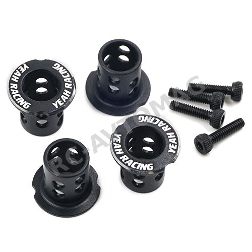Стойки кузова Yeah Racing (#YA-0530BK) 7075 Aluminum Adjustable Body Mounts 4pcs Black