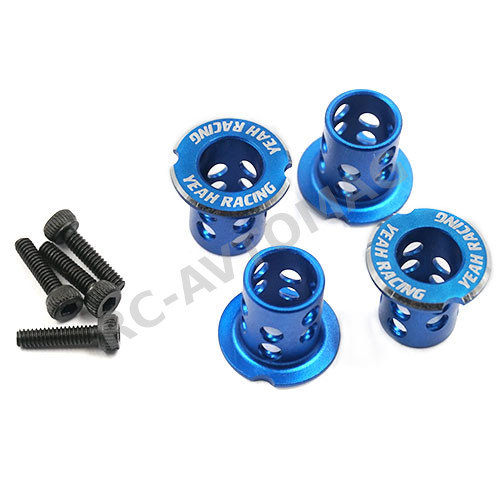 Стойки кузова Yeah Racing (#YA-0530BU) Aluminum Adjustable Body Mounts 4pcs Blue