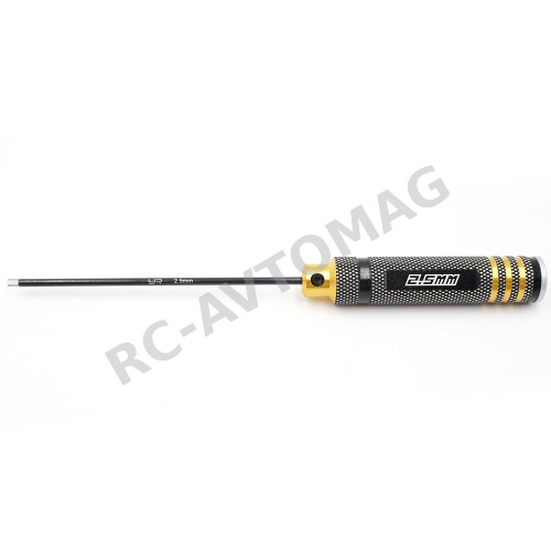 Шестигранник Yeah Racing (#YT-0185) Aluminum 2.5mm Allen Hex Driver Tool Black Gold