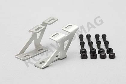 Крепление спойлера Yokomo (#D-056L) Aluminum wing stay (Low) Silver for Drift