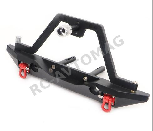 Бампер задний D1RC (#RC3426BK) RC Car 1/10 Metal Rear Bumper Spare Tire Rack 2 LED Light for RC Crawler Cars Traxxas TRX-4 Axial SCX10 & SCX10 II 90046