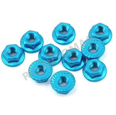 Гайки колесные RCTurn (#RTLN01017B) Embossing Flange Nut M4 Regular CW 10pcs/bag