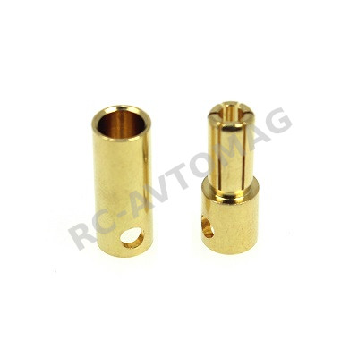 Коннектор RC Turn (#RTP02004) 5.5mm Gold Plated Banana Plug Male&Female