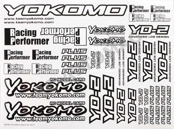 Наклейки Yokomo (#ZC-YD2-1) YD-2 Decal