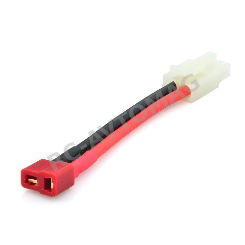 Коннектор RC Turn (#RTC07001) Tamiya Male  to T-Plug  Female 14AWG Silicone Wire L=100mm 1pcs/bag (1pcs)