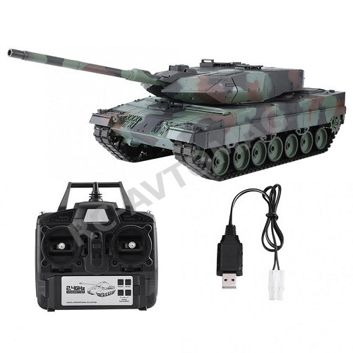 Радиоуправляемый танк Heng Long (#HL3889-1) German Leopard 2 A6 RC Main Battle Tank  с эффектами звука и дыма 1:16