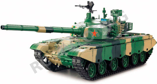 Радиоуправляемый танк Heng Long (#HL3899-1) ZTZ-99a MBT RC Main Battle Tank с эффектами звука и дыма 1:16