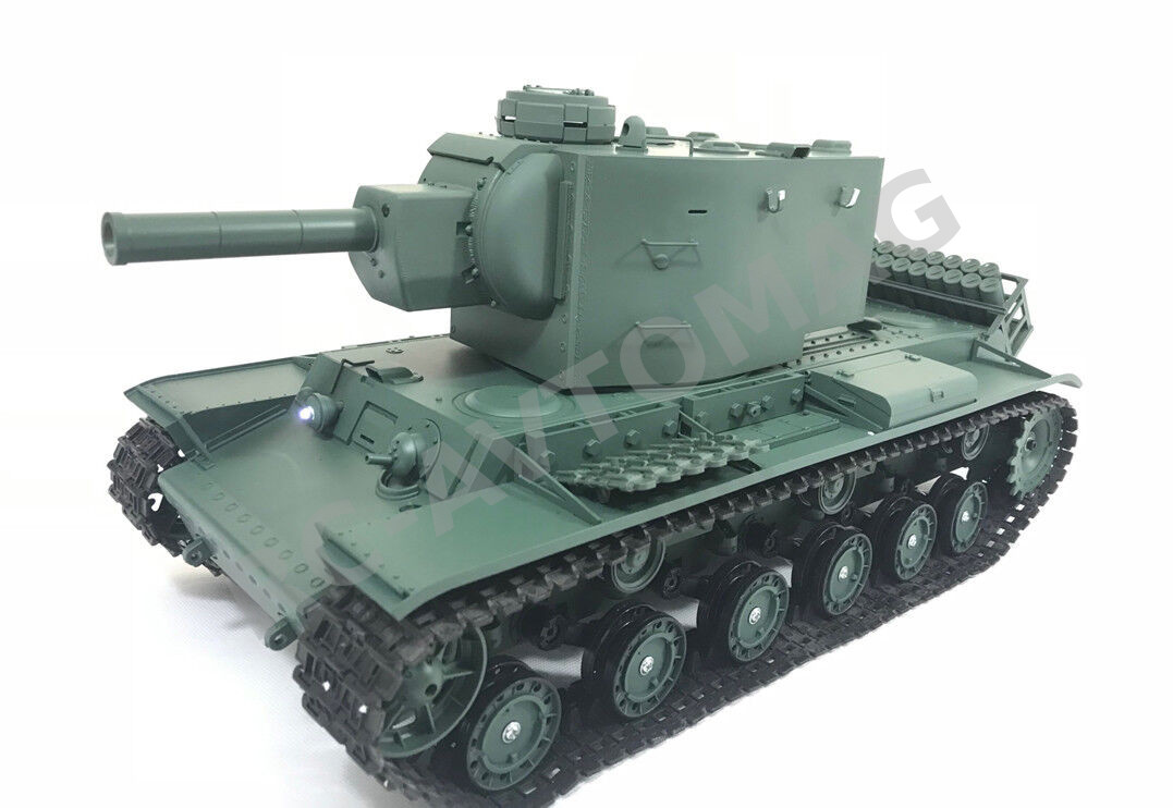 Радиоуправляемый танк Heng Long (#HL3949-1) Russian Kv2  RC Main Battle Tank с эффектами звука и дыма 1:16