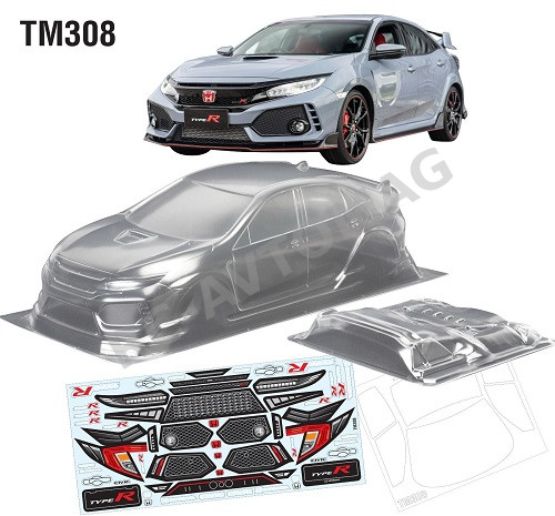 Кузов TeamC (#TM308) Civic FK8 M  210mm 1/10