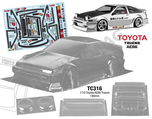 Кузов TeamC (#TC316)   Toyota Trueno AE86 210mm 1/10