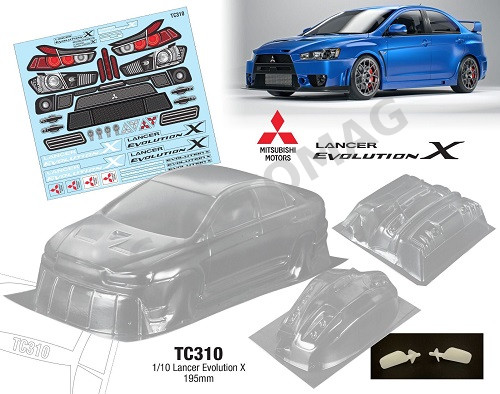 Кузов TeamC (#TC310)   Lancer Evolution X 190mm 1/10