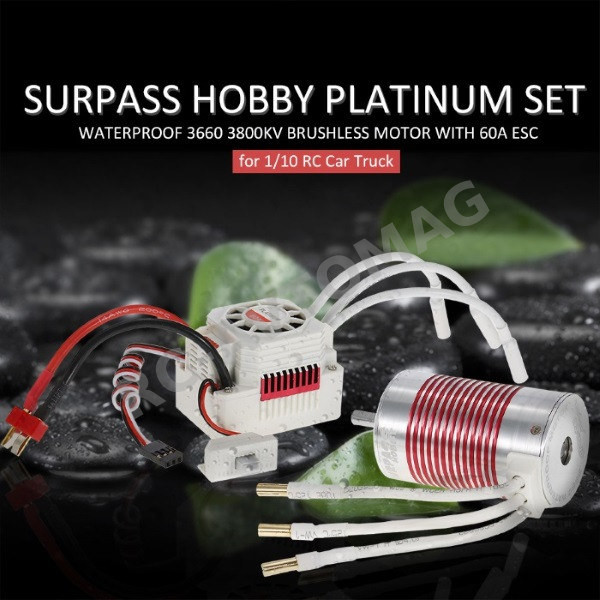 Комбо-набор Surpass Hobby (#3650/4300KV60A) Platinum Waterproof 4300KV+60A