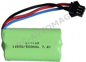 Аккумулятор Li-ion HoNGLI (#D14500/1300SM3) 7.4V 1300Mah 10C Connector SM-3